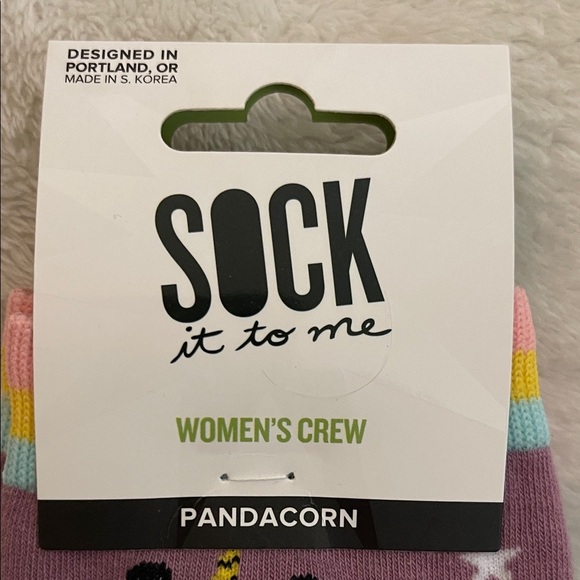 Sock it to Me - Women's Crew Socks - Pandacorn Design - Picture 3 of 3